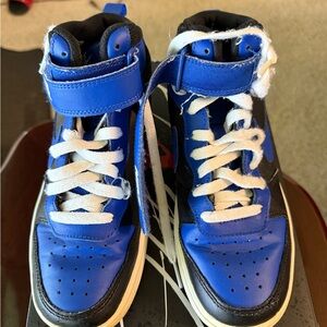 Kids Blue High-Top Sneakers